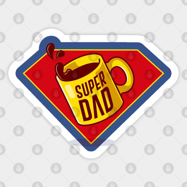 Super DAD Sticker by LuksTEES